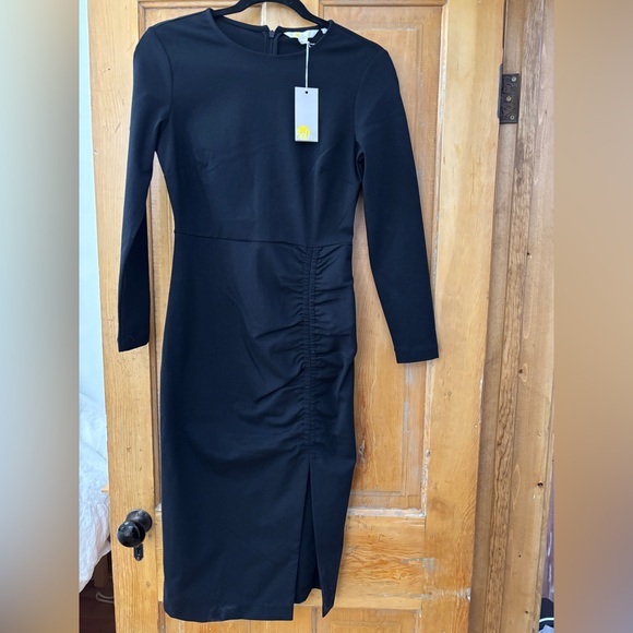 NWT Boden black rushed cotton dress - Picture 6 of 7